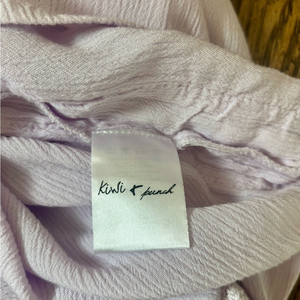 Kiwi & Punch Wide Leg Purple Pants Embroidered - Picture 7 of 8
